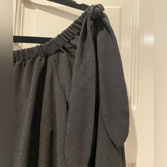 Charles Henry Off Shoulder Dress with Ties Black Women’s Size Large. NWT!‎ - Picture 3 of 5